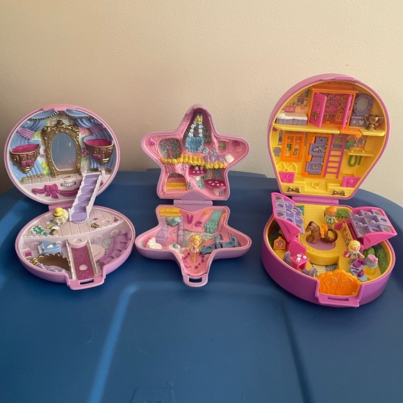 Retro Polly Pocket Lot of 3 - 1992, 1993 & 1994 Bluebird - Picture 1 of 6